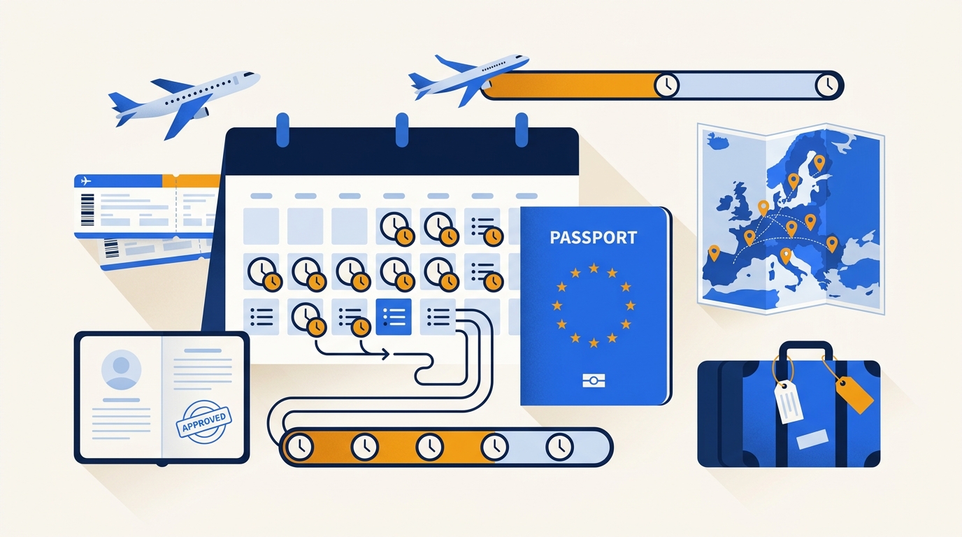 Schengen Visa Wait Times Surge in 2026: What Indian & Filipino Applicants in the US Mus…