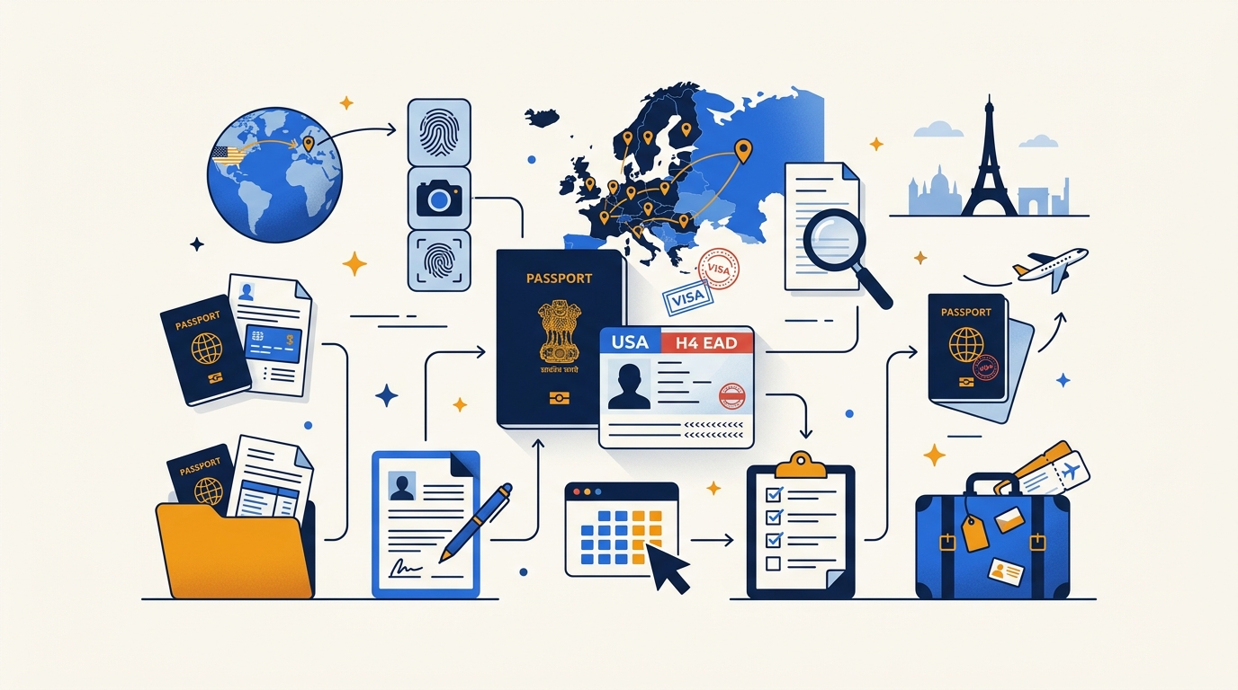 Schengen Visa Application Steps for Indian Citizens on H4 EAD in the US 2026