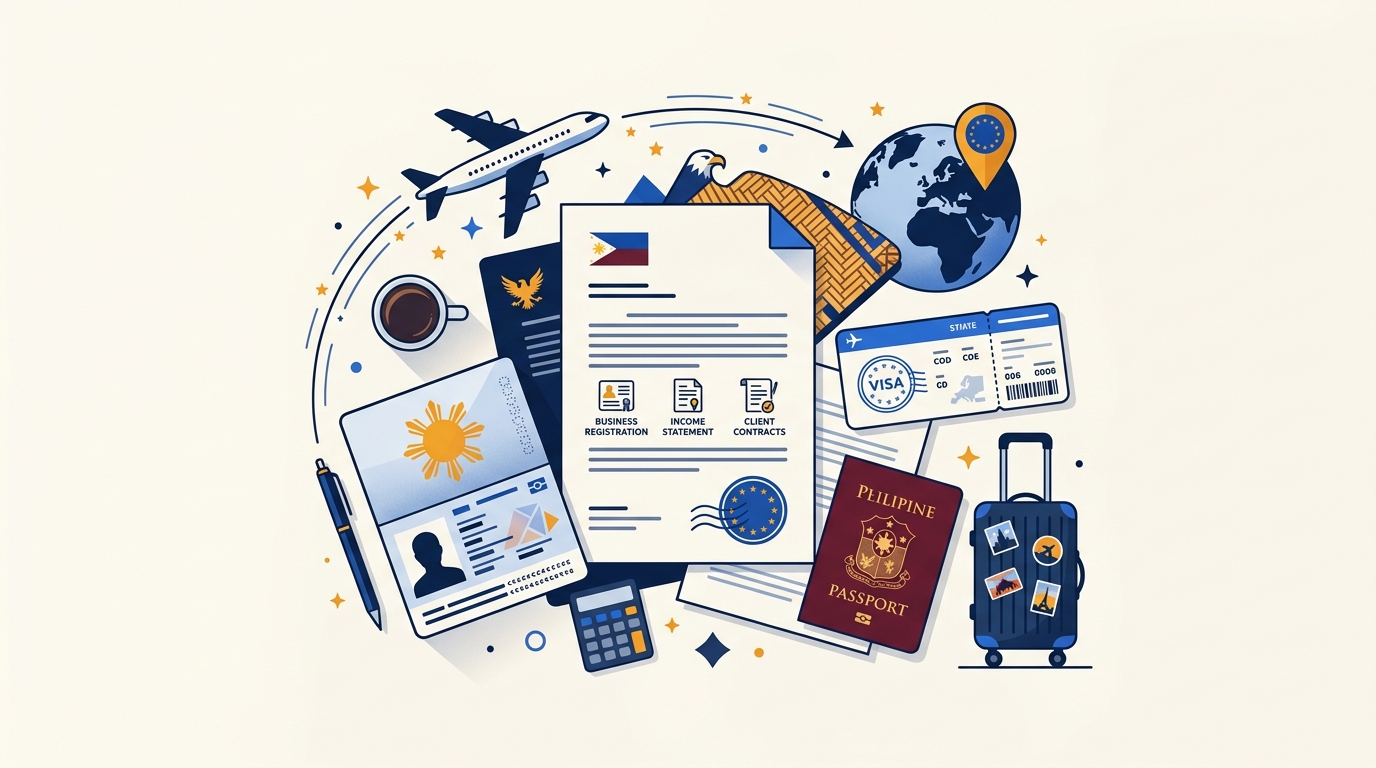 Schengen Visa Cover Letter for Self-Employed Filipino Applicants in the Philippines 2026
