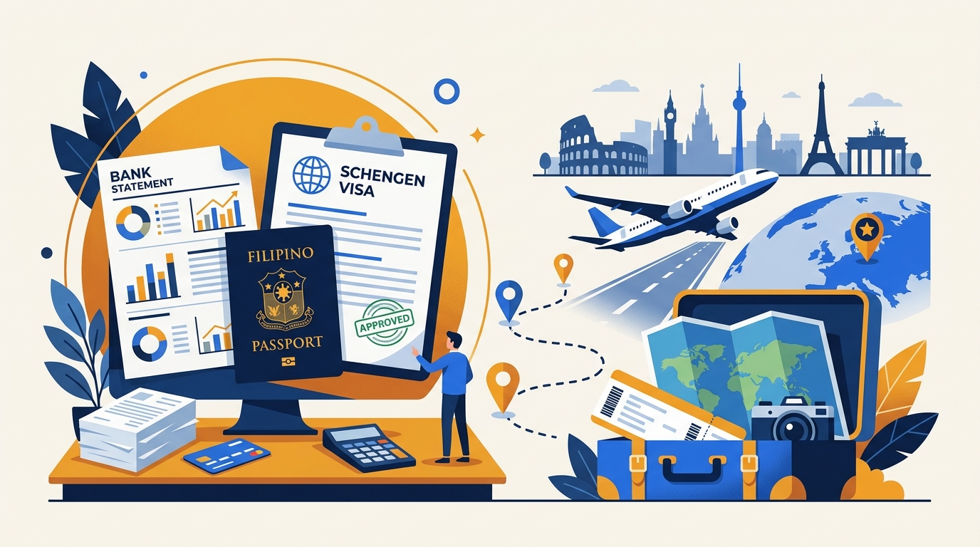 Bank Statement Guide for Filipino Schengen Visa Applicants in the US 2026
